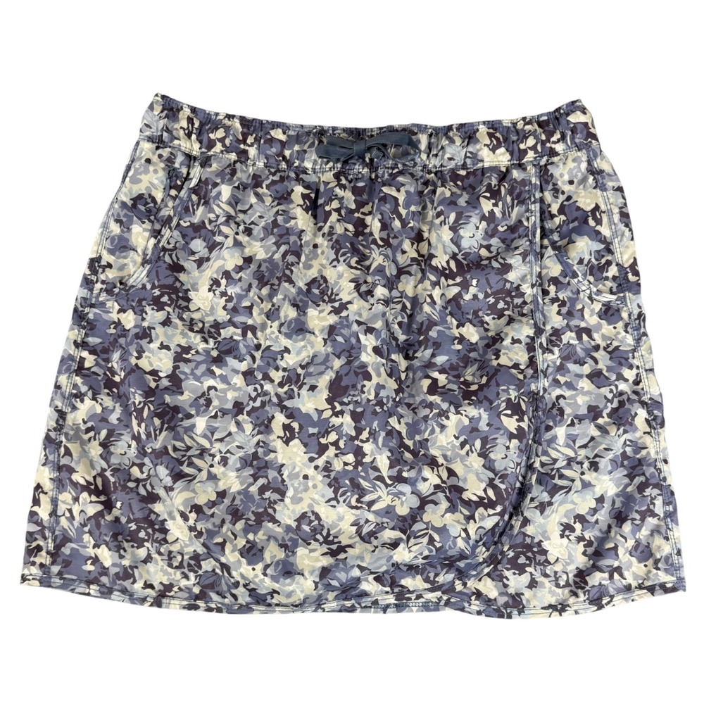 North River Outfitters Aleutian Floral Skort Blue Gray Size L NRL3038 Activewear